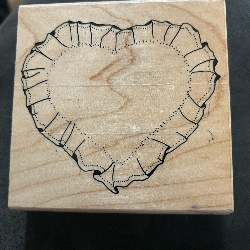 Vintage Heart Rubber Stamp